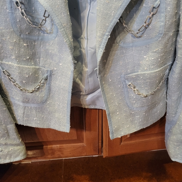 Elegant Blue Women's Jacket - Picture 6 of 11
